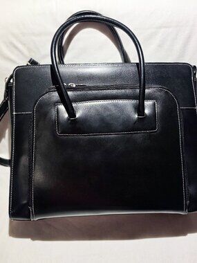 McKlein W Series Lake Forest 15" Leather Unisex Laptop Briefcase Purse Luxury